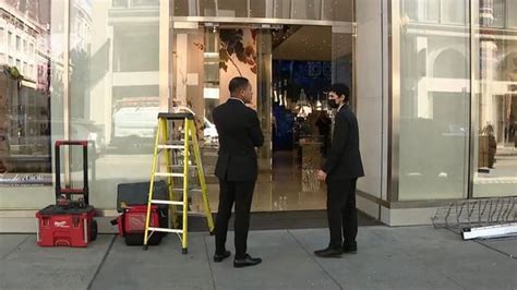 San Francisco Dior store rammed by car and burglarized 